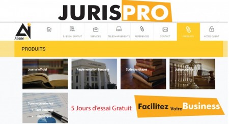 Nouveau : JURISPRO base de donn&eacute;s juridique, Economique et commerciale
